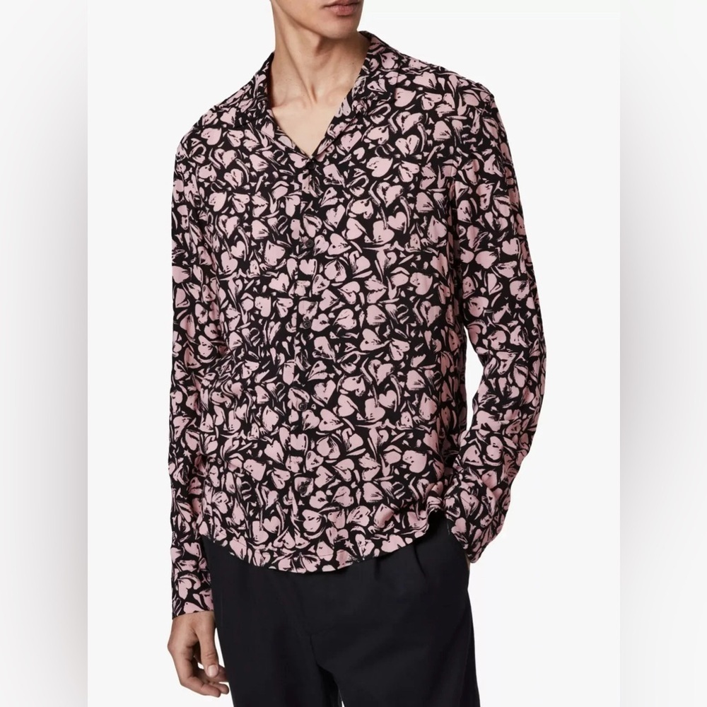 ALLSAINTS Heartbreak Long Sleeve Shirt Size Medium